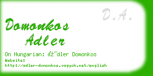 domonkos adler business card